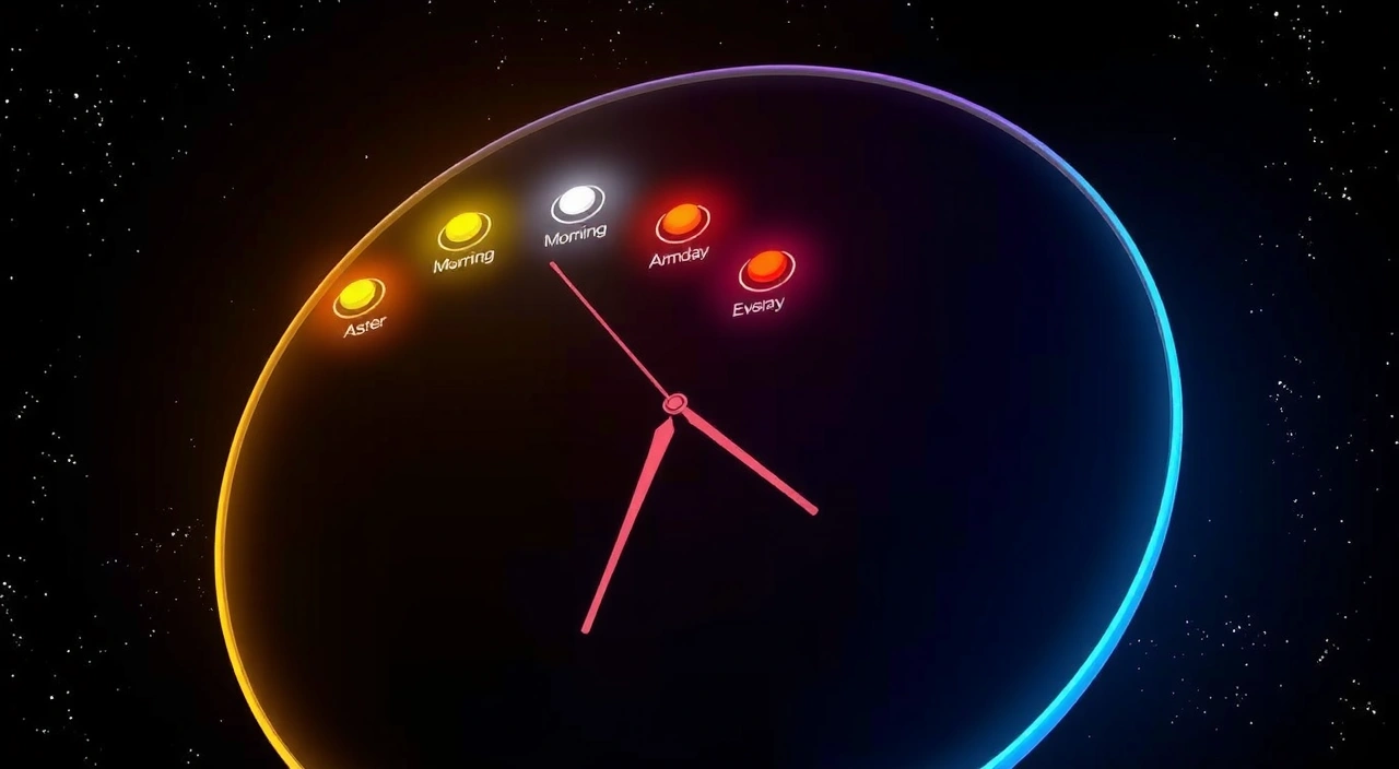 Cronotipos e relógio biológico — ilustração 3D