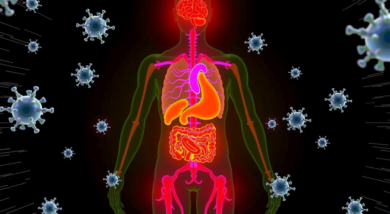 Impacto do estresse crônico nos sistemas corporais — infográfico 3D