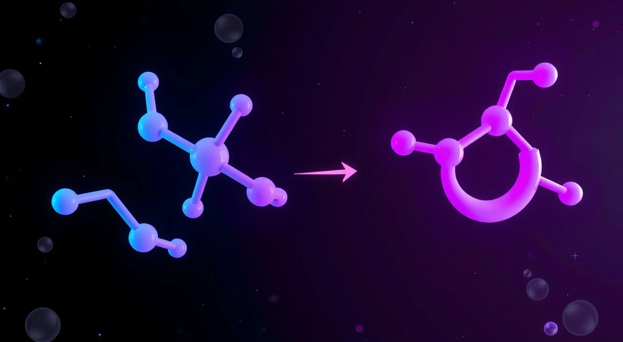 Molécula de triptofano e via de conversão para serotonina — ilustração 3D